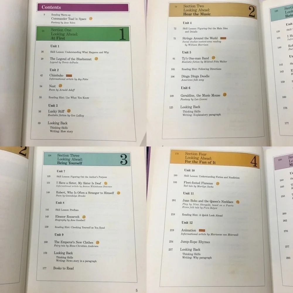 VINTAGE 1989 On Parade Book Classroom Reading Level 8 Schoolbook Homeschooling